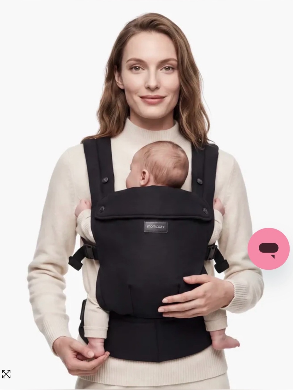 Black hands free momcozy carrier